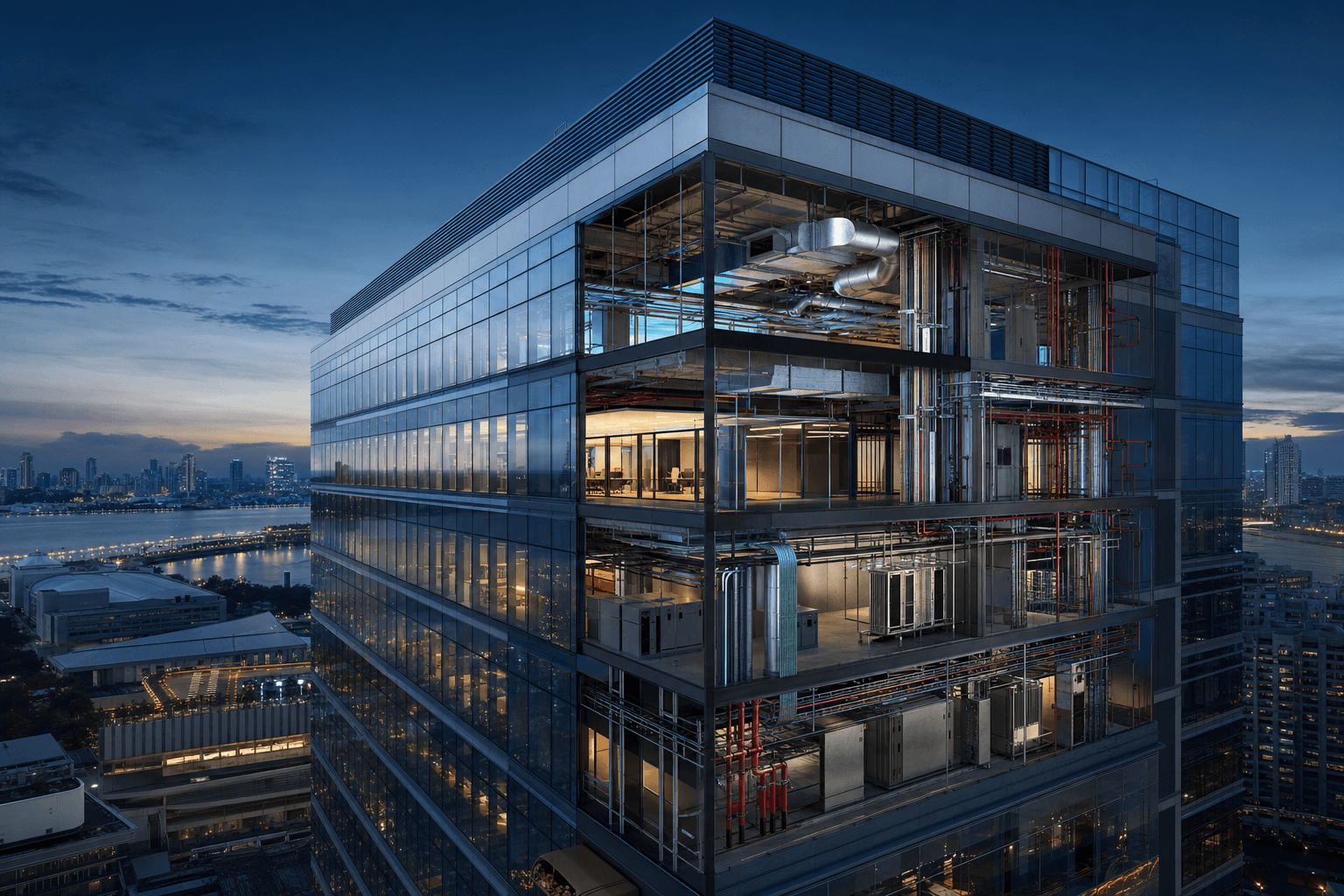 Commercial workplaces MEP environment