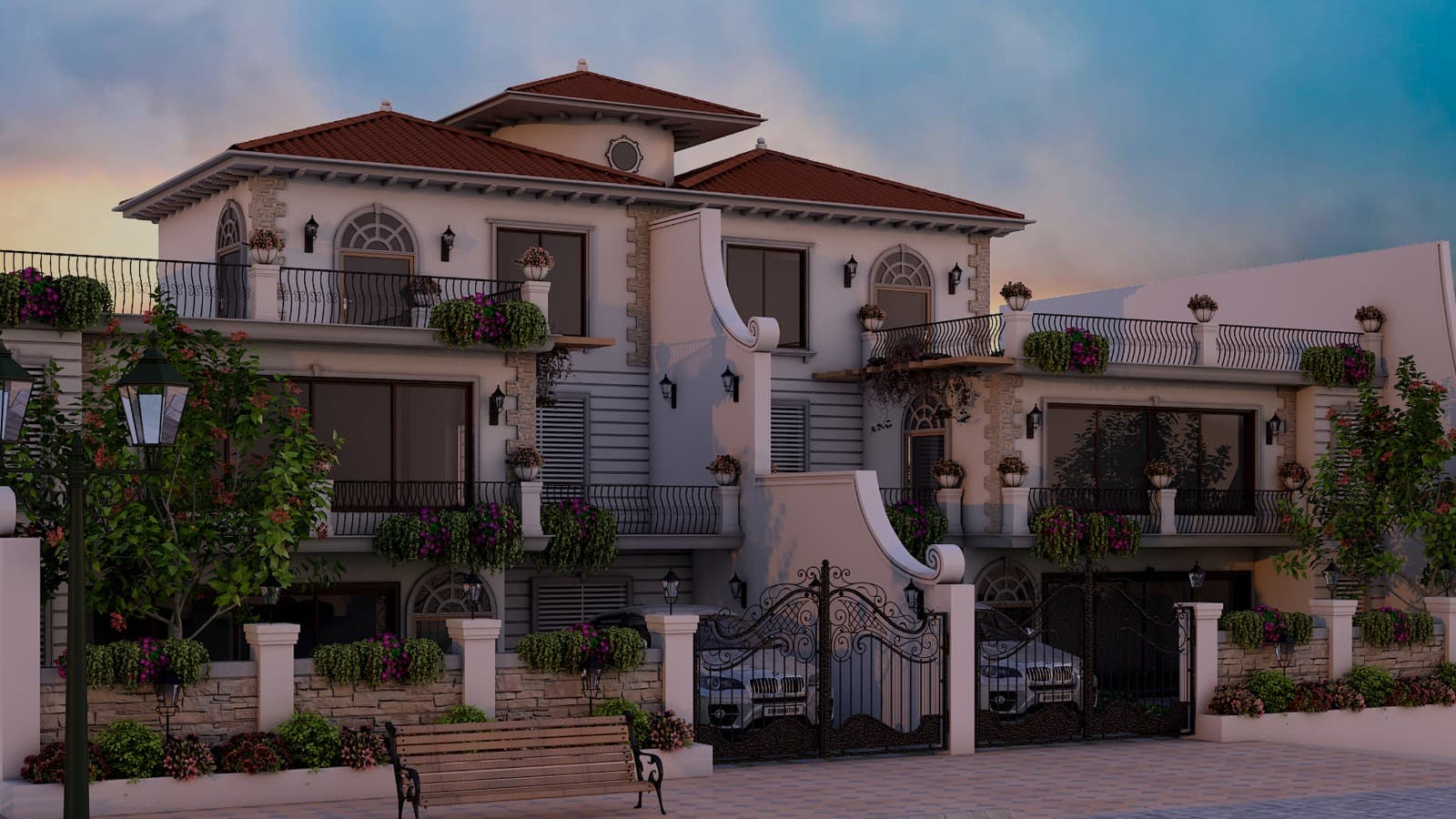 Classical residence frontage