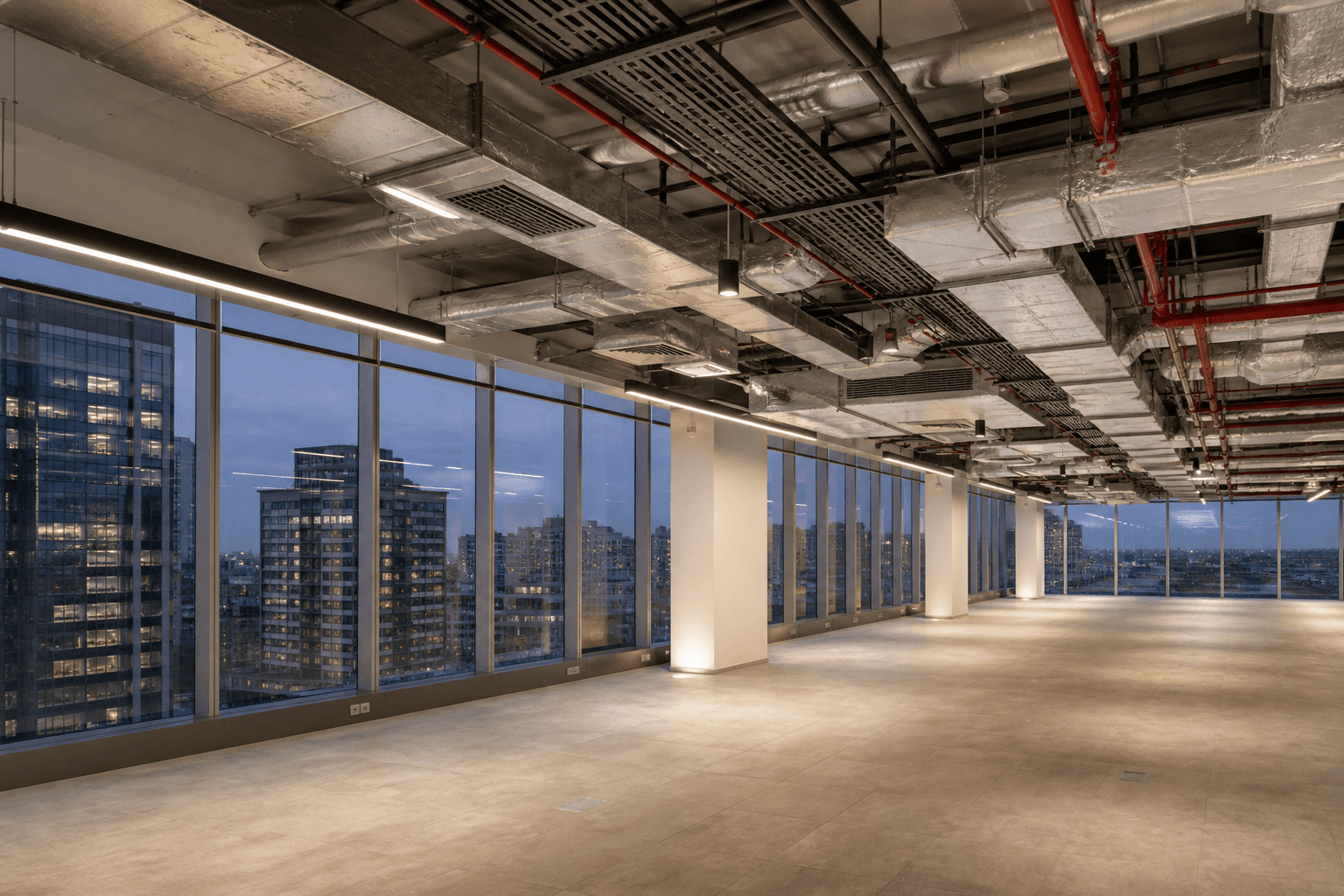 Commercial workplace delivery, Commercial MEP project
