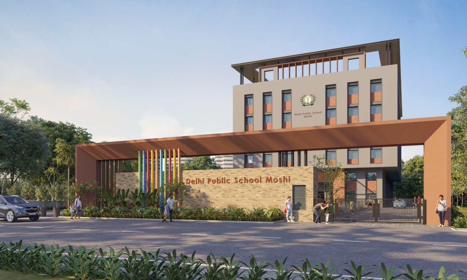 Delhi Public School Moshi campus entrance