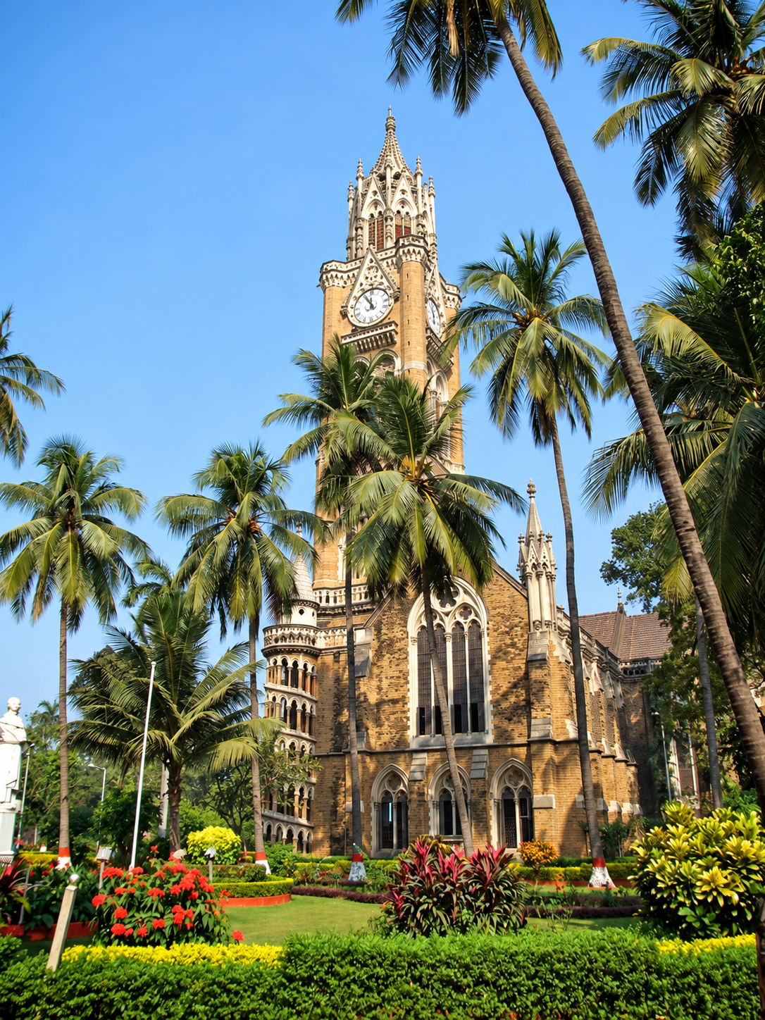Mumbai University Rajabai Clock Tower and landscaped campus